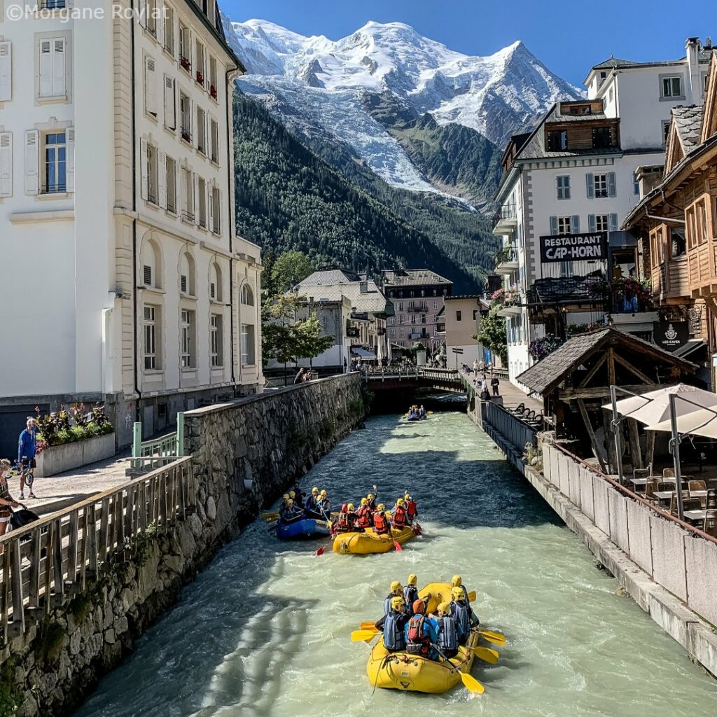 Rafting activity in the Alps